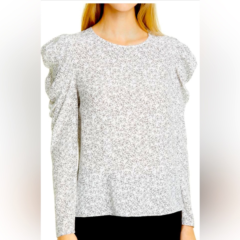 Club Monaco ruched long sleeve shirt